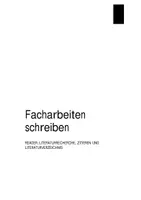 Vorschau - Merkblätter - Facharbeiten schreiben - Reader: Literaturrecherche, Zitieren und Literaturverzeichnis - Deckblatt