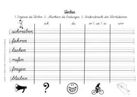 Vorschau - Arbeitsblätter - Verben beugen (ich, du, er, sie, es, wir) - SAS - Seite 2