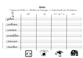 Vorschau - Arbeitsblätter - Verben beugen (ich, du, er, sie, es, wir) - SAS - Seite 3