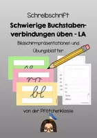 Vorschau - Arbeitsblätter - Schwierige Buchstabenverbindungen der LA üben - Deckblatt