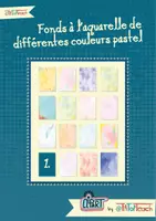 Aperçu - Cliparts/Visuels - Clipatrs • Fonds à l'aquarelle de différentes couleurs pastel •1• - Page de couverture