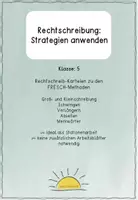 Vorschau - Aufgabenkarten - Rechtschreib-Kartei Strategien anwenden - Deckblatt