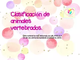 Vista previa - Unidades / Secuencias / Situaciones de Aprendizaje - Clasificación de animales vertebrados con hojas de trabajo. - página 1