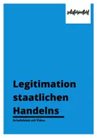 Vorschau - Arbeitsblätter - Grundsätze der Legitimation staatlichen Handelns - Arbeitsblatt mit Video - Deckblatt