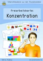 Vorschau - Fördermaterial/Inklusion - Freiarbeitskartei zur Konzentrationsförderung - Deckblatt