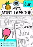 Vorschau - Unterrichtsreihen - Mini-Lapbook | Monat JUNI - Deckblatt
