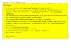Vorschau - Arbeitsblätter - Leporello-Methode Vokabellernen mal anders - Seite 1