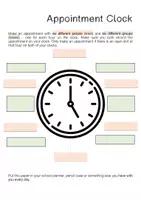 Vorschau - Arbeitsblätter - Appointment Clock Vorlage Englisch - Deckblatt