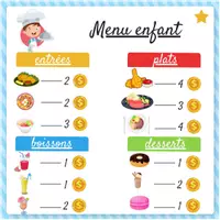 Aperçu - Apprentissages en autonomie - Jeu - au restaurant' - Page 2