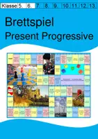 Vorschau - Spiele - Board Game / Brettspiel zum Present Progressive für die 5. / 6. Klasse - Mit Anleitung und Lösungen als PDF - Deckblatt