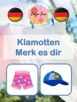 Vorschau - Spiele - Klamotten Merk es Dir Spiel für DaF - Deckblatt