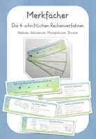 Vorschau - Arbeitsblätter - Materialpaket - Schriftliche Rechenverfahren - Merkposter & Merkfächer - Seite 1