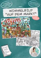 Vorschau - Arbeitsblätter - Wimmelbild Suchbild Bildkarte "Markt/Marktstand" - Deckblatt