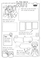 Vista previa - Manualidades / Dibujos para colorear - Wut / Ärger - Kreative Arbeitsblätter mit Sketchnotes - página 2