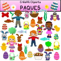 Aperçu - Cliparts/Visuels - CLIPARTS CréaKit PÂQUES - Page de couverture