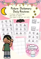 Vista previa - Unidades / Secuencias / Situaciones de Aprendizaje - Inglés - rutinas diarias - diccionario de imágenes- picture dictionary - daily routines (my day) - English, accordion book - Portada