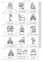 Vista previa - Unidades / Secuencias / Situaciones de Aprendizaje - Inglés - rutinas diarias - diccionario de imágenes- picture dictionary - daily routines (my day) - English, accordion book - página 3