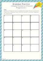 Vorschau - Arbeitsblätter - Present Progressive or Simple Present - Grammar Task Cards (inkl. Answer Sheets und Lösungen) - Seite 3