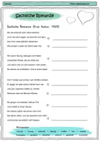 Vorschau - Stundenentwürfe - Liebeslyrik - Sachliche Romanze (Kästner) Gedichte kreativ - Seite 1