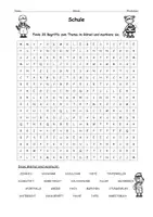 Vorschau - Arbeitsblätter - Suchsel Schule (A2) Wortschatz – als PDF & Word - Seite 1