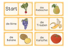 Vorschau - Stationenlernen - Domino Obst & Gemüse - Legespiel zu den Obstsorten & Gemüsesorten - Seite 1