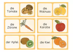 Vorschau - Stationenlernen - Domino Obst & Gemüse - Legespiel zu den Obstsorten & Gemüsesorten - Seite 2