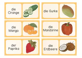 Vorschau - Stationenlernen - Domino Obst & Gemüse - Legespiel zu den Obstsorten & Gemüsesorten - Seite 3