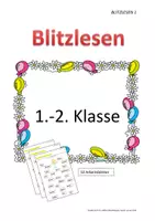Vorschau - Arbeitsblätter - Blitzlesen 1. + 2. Klasse 10 Seiten 1 - Deckblatt