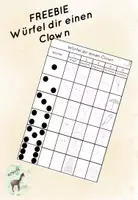 Vorschau - Mal- und Bastelvorlagen - Fasching/Karneval - Clown würfeln/zeichnen - Deckblatt