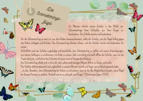 Vorschau - Poster - Halbjahr-Endjahr/ Die Schmetterlingsflügel (Geschenk zum Zeugnis; Überraschung, Motivation, Klassenleiter-Überraschung) - kostenlos - Seite 3