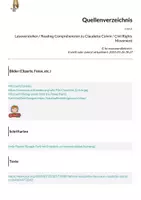 Vorschau - Arbeitsblätter - Leseverstehen / Reading Comprehension zu Claudette Colvin / Civil Rights Movement - Seite 1