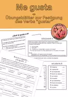 Vorschau - Arbeitsblätter - Me gusta - Übungsblätter zur Festigung des Verbs "gustar" - Deckblatt