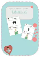 Vorschau - Spiele - Spiel "ich gebärde, ich sehe" - Zuordnung der Zahlen 0-20 zu Gebärden - Deckblatt