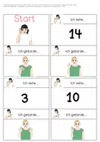 Vorschau - Spiele - Spiel "ich gebärde, ich sehe" - Zuordnung der Zahlen 0-20 zu Gebärden - Seite 2