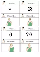 Vorschau - Spiele - Spiel "ich gebärde, ich sehe" - Zuordnung der Zahlen 0-20 zu Gebärden - Seite 3