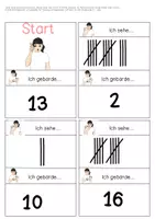 Vorschau - Spiele - Spiel "Ich gebärde, ich sehe" - Striche und Zahlen verbinden - Seite 2