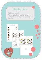 Vorschau - Arbeitsblätter - Heule Eule - Wortschatzerweiterung - Gebärdensprache - Deckblatt