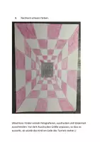Vorschau - Präsentationen/Tafelbilder - 3D-Tunnel, Schritt für Schritt Anleitung Kunst Digitale Tafel - Deckblatt