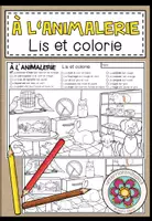 Vorschau - Arbeitsblätter - À L'ANIMALERIE (Haustiere) - Lis et colorie (Lesen und Malen) - Deckblatt