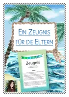 Vorschau - Anderer Materialtyp - Zeugnis für die Eltern und Erziehungsberechtigten - Deckblatt