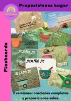 Aperçu - Jeux - Flashcards Prépositions de lieu avec insectes et insectes en ESPAGNOL - Flashcards Preposiciones de Lugar con Bichos e Insectos - Page de couverture