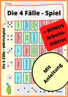 Vorschau - Arbeitsblätter - Die 4 Fälle Spiele + BONUS-Arbeitsblätter - Bundle - Deckblatt