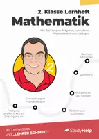 Vorschau - Arbeitsblätter - Mathe Lernheft 2. Klasse | Lernvideos von Lehrer Schmidt - Deckblatt