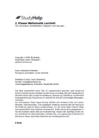 Vorschau - Arbeitsblätter - Mathe Lernheft 2. Klasse | Lernvideos von Lehrer Schmidt - Seite 1