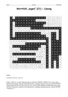 Vorschau - Arbeitsblätter - Suchsel Wortfeld "sagen" (C1) Wortschatz Sprechaktverben – als PDF & Word - Seite 2