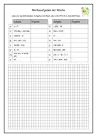 Vorschau - Arbeitsblätter - Mathe - Gemischte Aufgaben der Woche, Klasse 5/6 - Seite 3