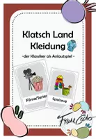 Vorschau - Spiele - Klatsch Land Kleidung - Anlautspiel zur Wortschatzarbeit - Deckblatt