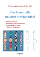 Vorschau - Arbeitsblätter - UHRENDESIGN Unterstufe Vertretungsstunde Zwischenaufgabe - Deckblatt