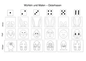 Vorschau - Arbeitsblätter - Würfeln und Malen Ostern - Materialpaket - Seite 2