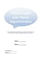 Vorschau - Stundenentwürfe - Arbeitsmappe Argumentation - Deckblatt